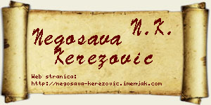 Negosava Kerezović vizit kartica